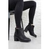 Kotníkové boty na hrubém podpatku OM5310 1B (5)