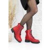 Červené kotníkové boty SG 753 2R (4)