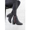 Kotníkové boty na podpatku W128 5G (4)