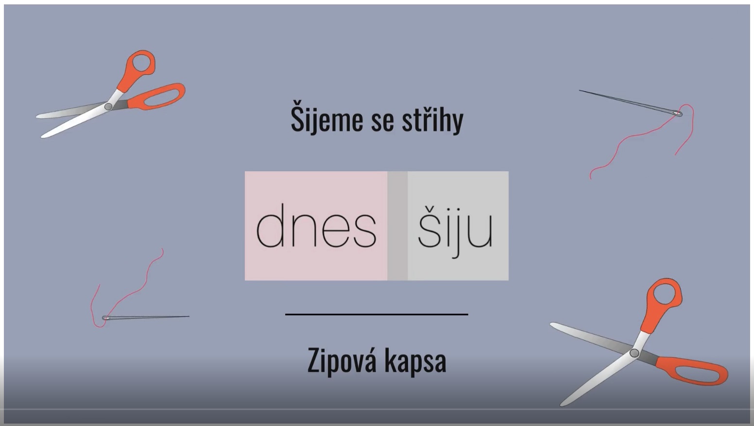 Šijeme se střihy Dnes šiju - Zipová kapsa (video tutoriál)