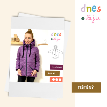 DÁMSKÁ BUNDA FLUFFY | TIŠTĚNÝ STŘIH