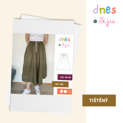 DÁMSKÁ SUKNĚ CASUAL | TIŠTĚNÝ STŘIH