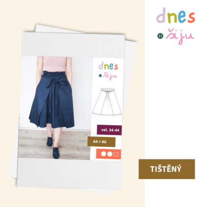 DÁMSKÁ SUKNĚ OPENLY | TIŠTĚNÝ STŘIH