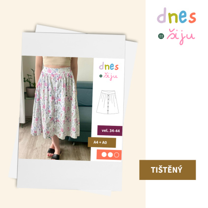 DÁMSKÁ SUKNĚ VILLAGE | TIŠTĚNÝ STŘIH