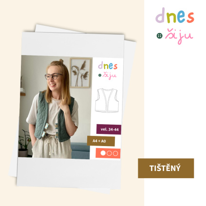 DÁMSKÁ VESTA TWIN | TIŠTĚNÝ STŘIH