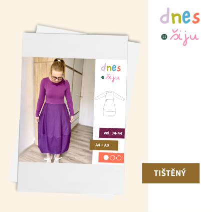 DÁMSKÉ ŠATY GASBAG | TIŠTĚNÝ STŘIH