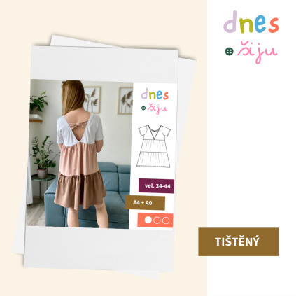 DÁMSKÉ ŠATY KNOTTY | TIŠTĚNÝ STŘIH