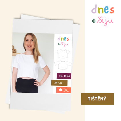 DÁMSKÉ TRIČKO CROP  | TIŠTĚNÝ STŘIH