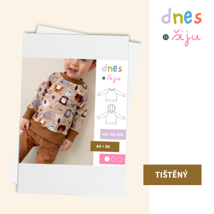 DĚTSKÁ MIKINA BASIC | TIŠTĚNÝ STŘIH