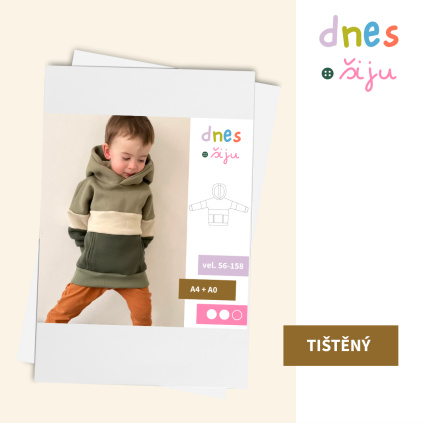 DĚTSKÁ MIKINA TRIPLE | TIŠTĚNÝ STŘIH