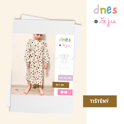DĚTSKÁ NOČNÍ KOŠILE DREAMY | TIŠTĚNÝ STŘIH