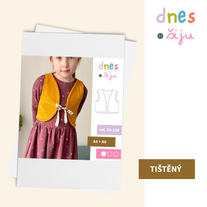 DĚTSKÁ VESTA TWIN | TIŠTĚNÝ STŘIH