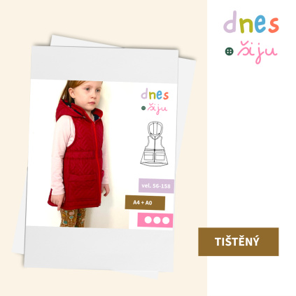 DĚTSKÁ VESTA WALKY | TIŠTĚNÝ STŘIH