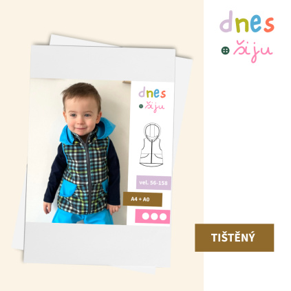 DĚTSKÁ VESTA WINDY | TIŠTĚNÝ STŘIH