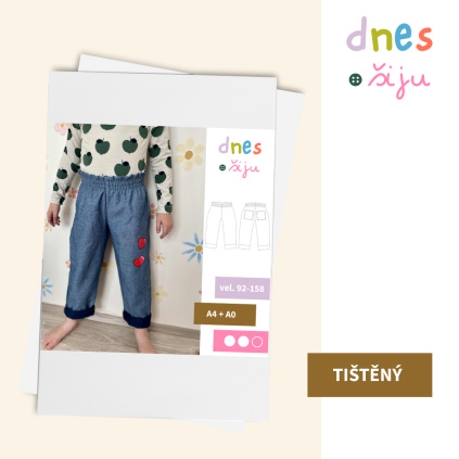 DĚTSKÉ KALHOTY RELAXED | TIŠTĚNÝ STŘIH