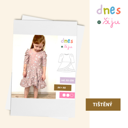 DĚTSKÉ ŠATY CURLY | TIŠTĚNÝ STŘIH