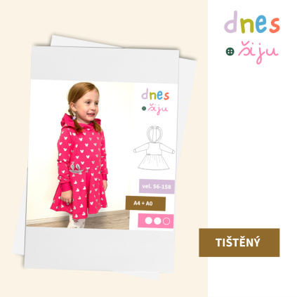 DĚTSKÉ ŠATY MOUSY | TIŠTĚNÝ STŘIH