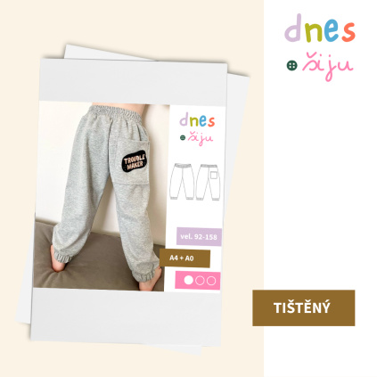 DĚTSKÉ TEPLÁKY CHILL | TIŠTĚNÝ STŘIH