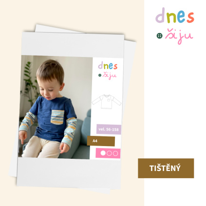 DĚTSKÉ TRIČKO OVERLAP | TIŠTĚNÝ STŘIH