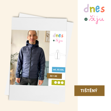 PÁNSKÁ BUNDA BASIC | TIŠTĚNÝ STŘIH