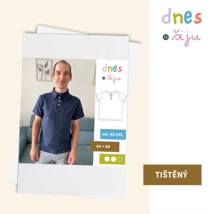 PÁNSKÉ TRIČKO POLO | TIŠTĚNÝ STŘIH