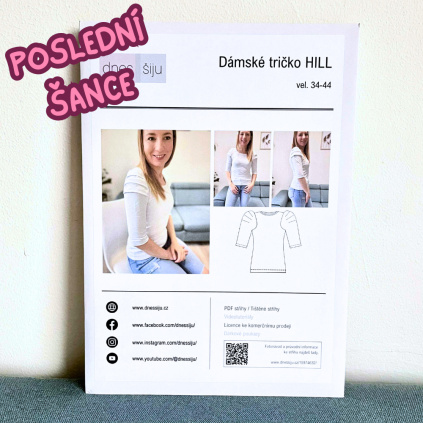 POSLEDNÍ ŠANCE | DÁMSKÉ TRIČKO HILL - TIŠTĚNÝ STŘIH