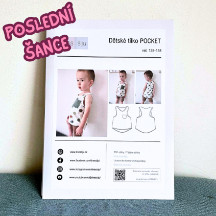 POSLEDNÍ ŠANCE | DĚTSKÉ TÍLKO POCKET 128/158 - TIŠTĚNÝ STŘIH