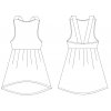 Dásmký top SHORTY 34 44 nákres