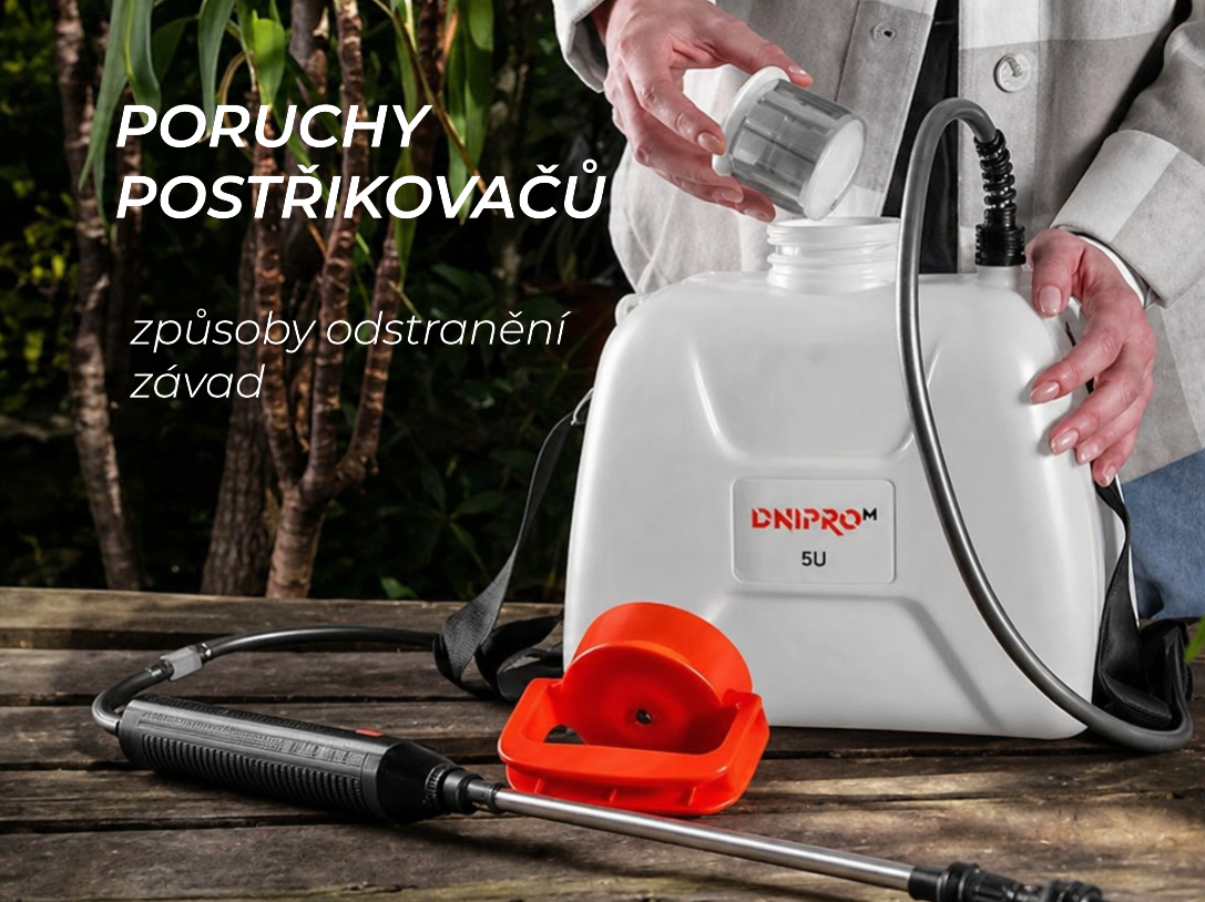 Poruchy postřikovačů a způsoby jejich odstranění