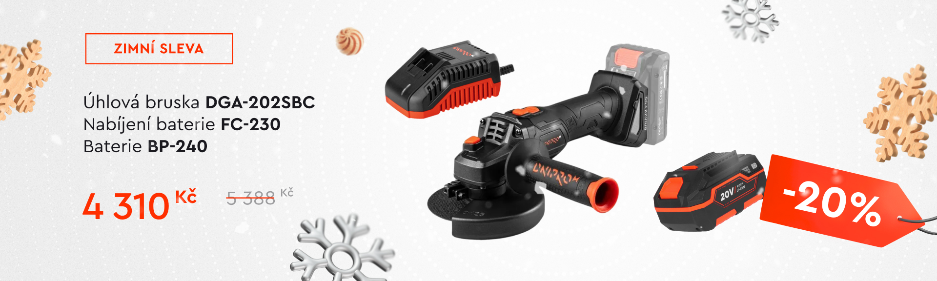 Set Aku brusk + baterie + nabíječka