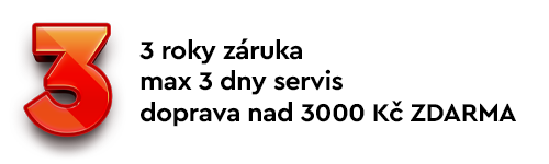 3 roky záruka na vše | max 3 dny servis | doprava nad 3000 Kč zdarma
