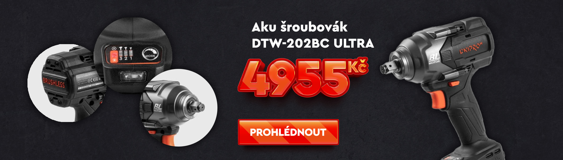 AKU ŠROUBOVÁK DTW-202BC ULTRA