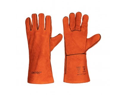 Svářecí rukavice Dnipro-M oranžové zesílené vel. XXL