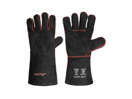 Svářecí rukavice černé zesílené vel. XL, Dnipro-M