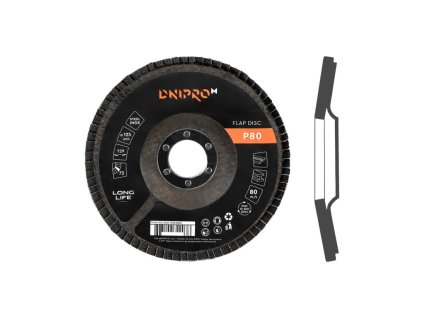 Lamelový kotouč 125 22,2 (1 ks) P80 - T29, DNIPRO-M