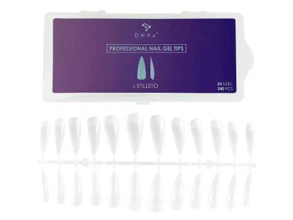 deliashop sk dnka nail gel tips l stiletto 240ks