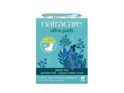 NATRACARE Menstruační vložky Ultra REGULAR s křidélky 14 ks