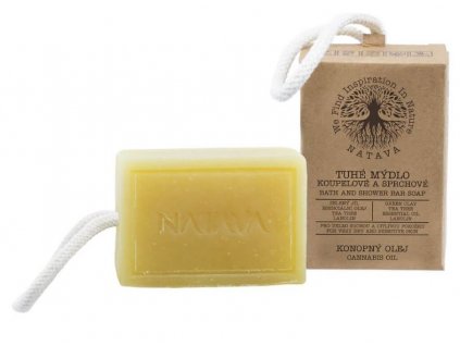 Natava Koupelové a sprchové tuhé mýdlo Konopný olej 100 g