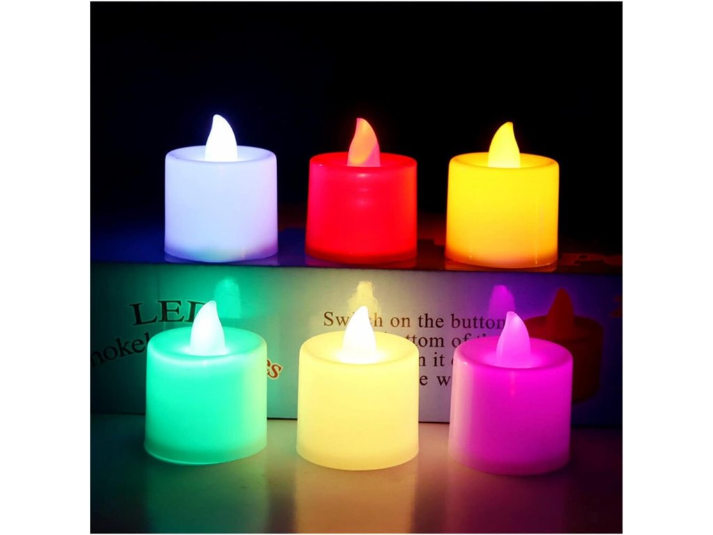 jR1424pcs Candles Lights Creative Colorful LED Light Party Decorative Lights Love Candle Lamp Romantic Outdoor Decoration