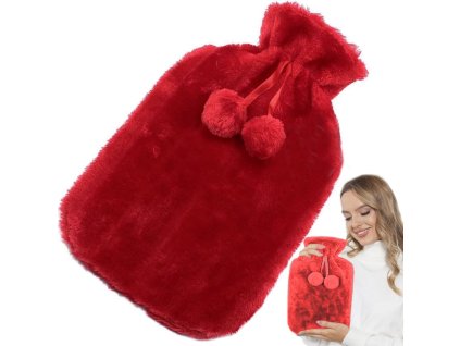 FoIJpol pl Termofor pluszowy gumowy ogrzewacz termofor duzy w pokrowcu miekki futerko 4837 1