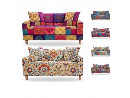 1 main mandala elastic sofa covers for living room stretch bohemian non slip couch cover sofa slipcover chair protector 1234 seater