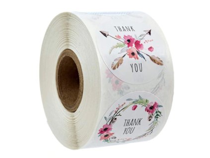 0 variant 500pcs per roll 6 designs floral thank you sticker seal labels christmas gift decoration sticker for package stationery sticker