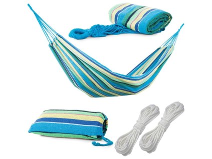 Zahradní houpací síť, závěsná houpačka, síť na houpání, 200x80cm