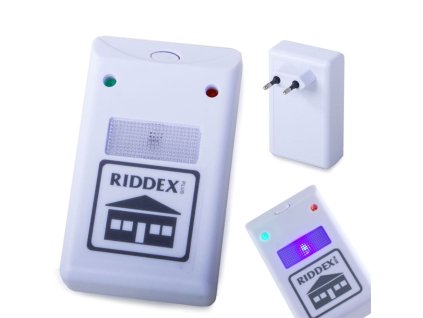 Ultrazvukový odpuzovač myší, hmyzu a hlodavců, s nočním světlem - bílá