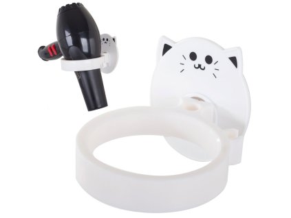 Nástěnný držák na vysoušeč vlasů do koupelny, držák na fén - mix zvířátek