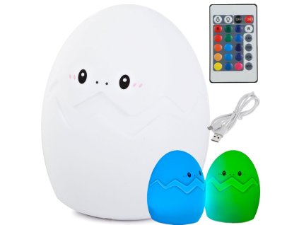 aAaCpol pl Lampka nocna dla dzieci led jajko rgb pilot usb 3081 19