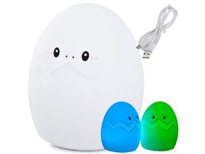 w2zBpol pl Lampka nocna dla dzieci led jajko rgb dotyk usb 3080 1