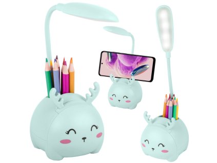 TCpUpol pl Lampka nocna dla dzieci led usb organizer stojak telefon do czytania nauki 5249 1