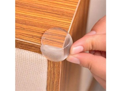 Chránič, kryt na roh stolu a jiné ostré hrany 3x3 cm bezbarvý - 1 ks