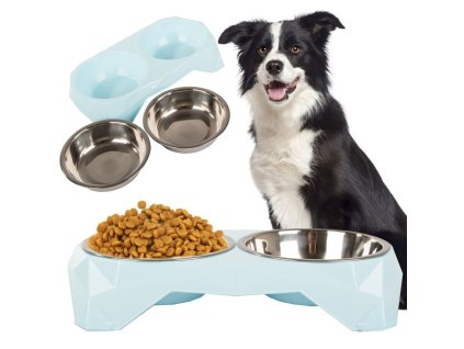 4amXpol pl Miska podwojna dla psa kota metalowa 350ml x 2 4582 1